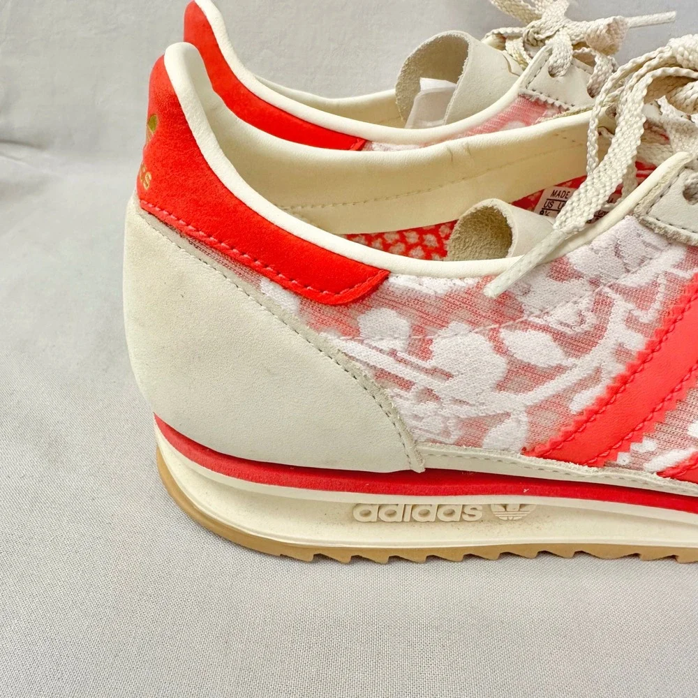 Adidas Liberty London SL 72 Floral Cream Better Scarlet Sneaker Womens 8.5 - Picture 10 of 16